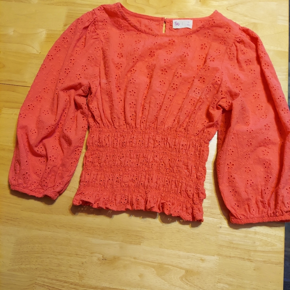SO TOPS Women Size S color Orange